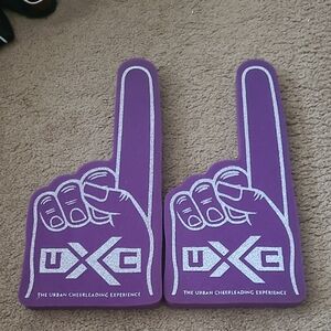 Purple Foam Finger with White UXC Logo